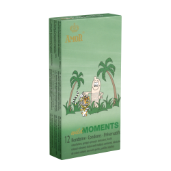 Amor «Wild Moments» 12 konturierte Kondome mit Rillen und Noppen