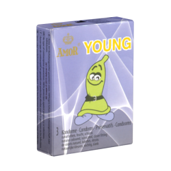 Amor «Young» 3 youth condoms for the slim penis