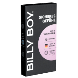 Billy Boy «Sicheres Gefühl» Neue Version - 6 große, anatomische Power-Kondome für starken Sex
