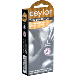 Ceylor «Thin Sensation» 6 extradünne Kondome, verpackt im hygienischen Dösli