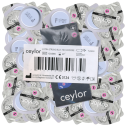 Ceylor «Extra Strong» 100 verstärkte Kondome, verpackt im hygienischen Dösli