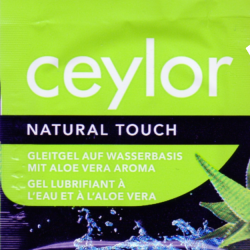 Ceylor «Natural Touch» 3ml sanftes Gleitgel mit Aloe Vera Aroma -  ohne tierische Inhaltsstoffe, Sachet