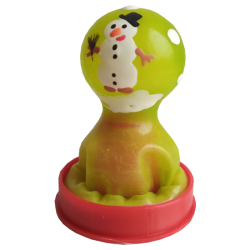 Novelty condom with figure «Christmas bauble» 1 piece, hand painted