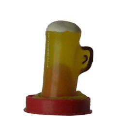 Novelty condom with figure «Beer» 1 piece, hand painted