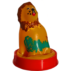 Novelty condom mit figure «Lion» 1 piece, hand painted