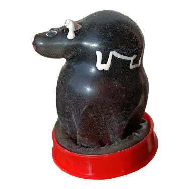 Novelty condom with figure «Baby Hippo» 1 piece, hand painted