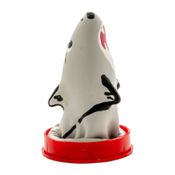 Novelty condom with figure «Shark» 1 piece, hand painted