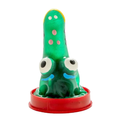 Novelty condom with figure «Crocodile» 1 piece, hand painted