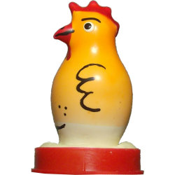 Novelty condom with figure «Rooster» 1 piece, hand painted