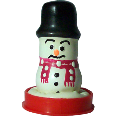 Novelty condom with figure «Snowman» 1 piece, hand painted