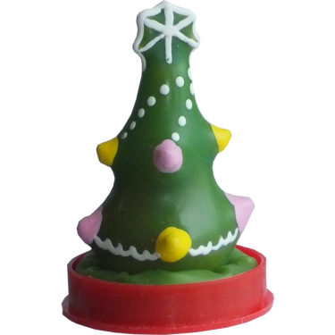 Novelty condom with figure «Christmas tree» 1 piece, hand painted