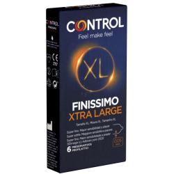 Control «Finissimo Xtra Large» 6 ultra thin XXL condoms for super sensitive safer sex