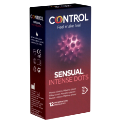 Control «SENSUAL Intense Dots» 12 Kondome mit Spikes für maximal spürbare Stimulation