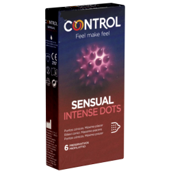 Control «SENSUAL Intense Dots» 6 Kondome mit Spikes für maximal spürbare Stimulation