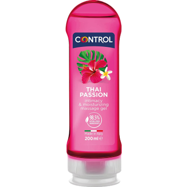 Control 2-in-1 «Thai Passion» lubricant and massage gel with exotic scent, 200ml