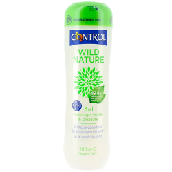 Control 3-in-1 «Wild Nature» lubricant and massage gel with massage applicator, 200ml