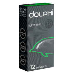 Dolphi «Ultra Thin» 12 extrazarte Kondome für das perfekte Haut-an-Haut-Gefühl