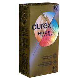 Durex «Nude No Latex» 10 latexfreie Markenkondome mit Easy-On™-Passform