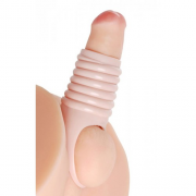 Really Ample Ribbed Penis Enhancer Sheath: Penisvergrößerungsmanschette