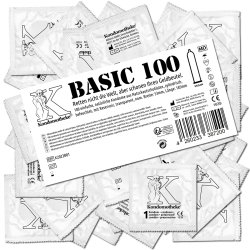 Kondomotheke «BASIC» 100 lubricated condoms without extras - the inexpensive premium condoms