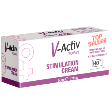 HOT «V-Activ Woman» Stimulation Cream, 50ml stimulierende Klitoriscreme für prickelnde Empfindungen