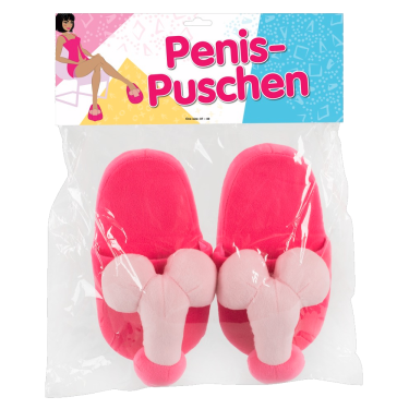 Orion «Plüsch-Puschen Willie» Plüsch-Hausschuhe mit Penis und Hoden (pink)