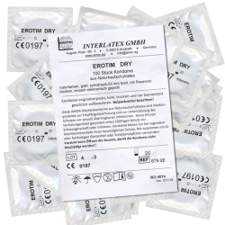 AMOR «Erotim Dry» 100 trockene Kondome ohne Silikonöl, Maxipack