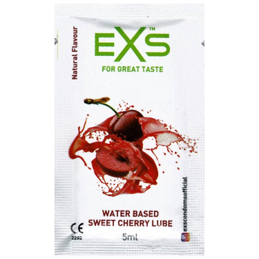 EXS Natural Flavoured Lube «Sweet Cherry» 5ml Sachet, Gleitgel mit natürlichem Kirschgeschmack