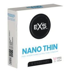 EXS Kleinpackung «Nano Thin» 3 superdünne Kondome mit der dünnsten Wandstärke