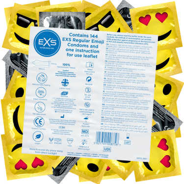 EXS «Emoji» 144 condoms with funny designs, bulk pack