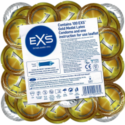 EXS «Gold Medal» 100 champion's condoms in circular foils, bulk pack