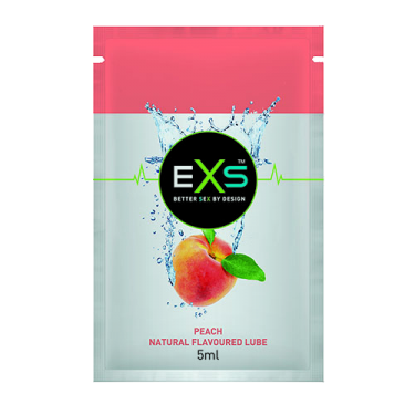 EXS Natural Flavoured Lube «Peach« 5ml Sachet, Gleitgel mit natürlichem Pfirisichgeschmack