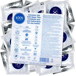EXS «Nano Thin» 100 super thin condoms with the thinnest wall thickness, bulk pack