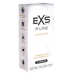 EXS «Pure» 12 ultra thin, vegan condoms - with sustainable packaging