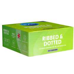 EXS «Ribbed & Dotted» 48 stimulierende Kondome mit 3-in-1-Effekt
