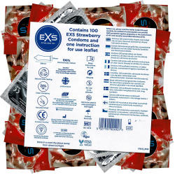 EXS «Strawberry» 100 tasty condoms, bulk pack