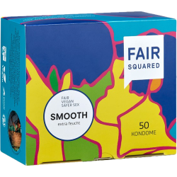Fair Squared «Smooth» Celebrate your Love, 50 vegane und extra feuchte Fair-Trade-Kondome