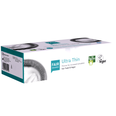 Fair Squared «Ultra Thin» 100 extra thin Fair Trade condoms, CO²-neutral and vegan