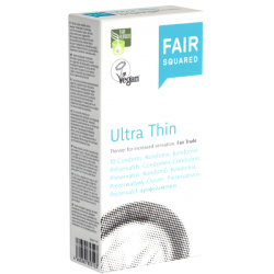 Fair Squared «Ultra Thin» 10 vegane und gefühlsechte Fair-Trade-Kondome