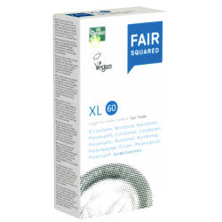 Fair Squared «XL 60» 8 comfortable Fair Trade condoms, CO²-neutral and vegan
