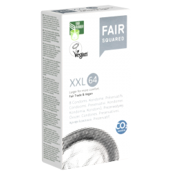 Fair Squared «XXL 64» 8 besonders große Fair-Trade-Kondome, CO²-neutral und vegan