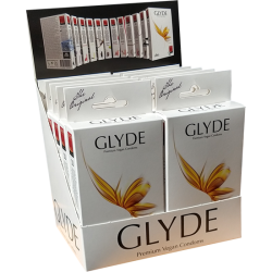 Glyde Ultra «Natural» 10x10 natural vegan condoms, certified with the Vegan Flower, value pack