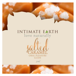 Intimate Earth «Salted Caramel» veganes und biologisches Gleitgel mit Wärme-Effekt und Salzkaramell-Geschmack, 3ml Sachet