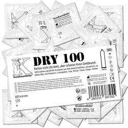 Kondomotheke «DRY» 100 non-lubricated condoms for toys and oral sex - the inexpensive premium condoms