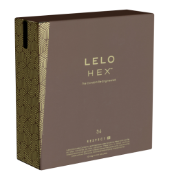 Lelo HEX™ «Respect XL» 36 large condoms with revolutionary hexagonal structure