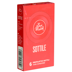 Love Match «Sottile» 6 fine condoms in circular foils