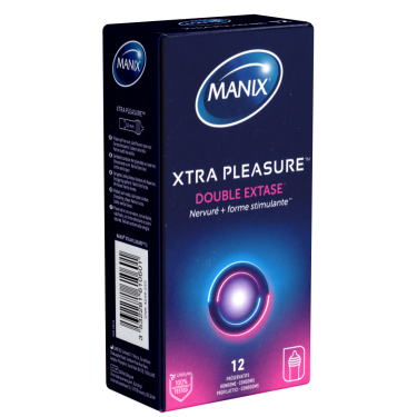 Manix «Xtra pleasure» Double Extase - 12 stimulierende Kondome mit einzigartiger Formgebung