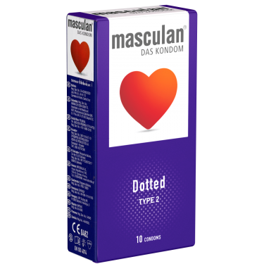 Masculan «Typ 2» (dotted) 10 genoppte Kondome für mehr Gefühl
