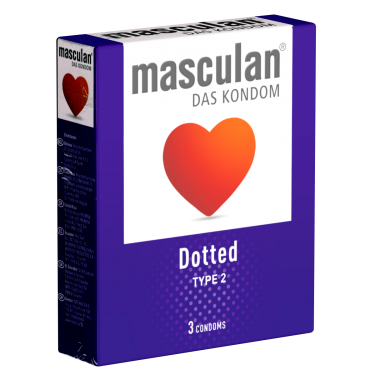 Masculan «Typ 2» (dotted) 3 genoppte Kondome für mehr Gefühl