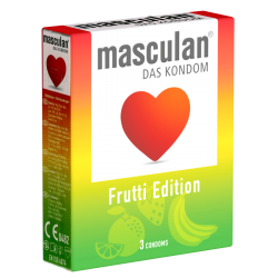 Masculan «Frutti Edition» 3 fruchtige Kondome in drei Trendfarben